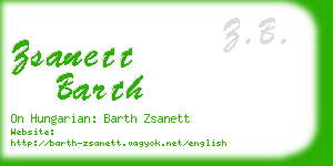 zsanett barth business card